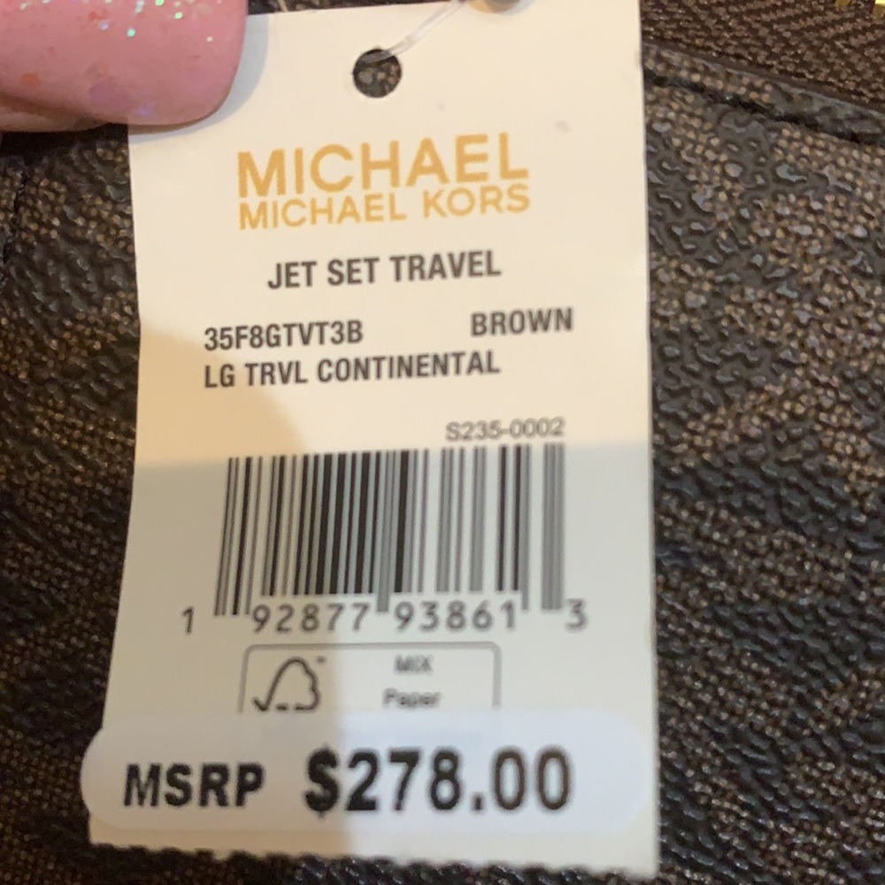 MICHAEL KORS Jet Set Travel Continental Wallet Wristlet NWT - Picture 11 of 11